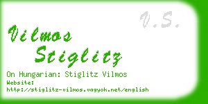 vilmos stiglitz business card